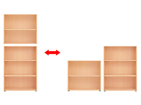 fantoni/ファントーニ 収納 木製 本棚 書類棚 幅900 奥行432 高さ1617mm4