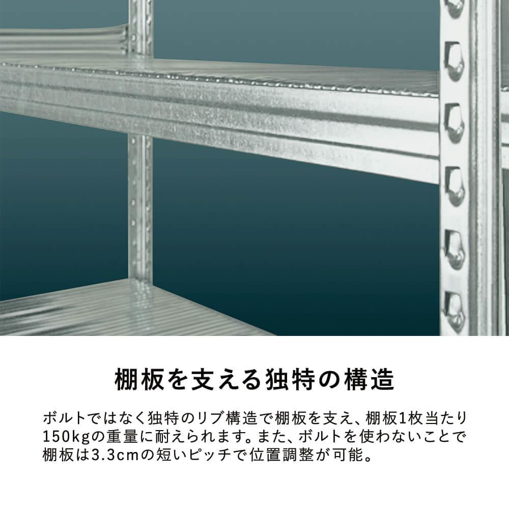 【本体】METALSISTEM メタルシステム 5段タイプ 幅98cm スチール製 シェルフ