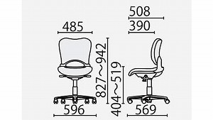 オフィスチェア  パソコンチェア chair OC/チェアOC 可動回転肘 ヘッドレスト6