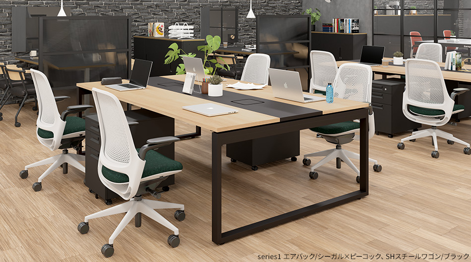 NS フリーアドレスデスク 基本 幅240cm ( オフィスデスク フリーデスク デスク )1