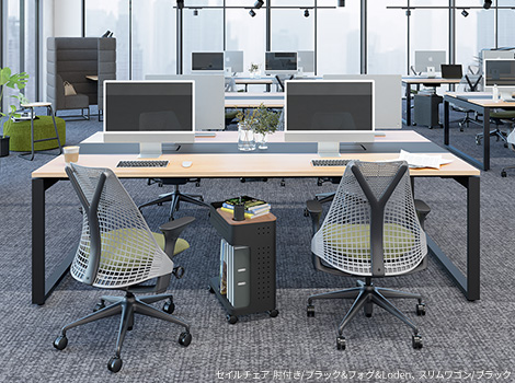 NS フリーアドレスデスク 基本 幅240cm ( オフィスデスク フリーデスク デスク )2