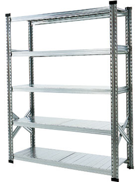 LSISTEM メタルシステム5段　❶メタルラック　分解発送　収納 メタルシステム5段（奥行40cm）W677xH1576 METALSISTEM メタル