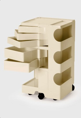 サイドワゴン オフィスワゴン イタリア製 ボビーワゴン 3段5T 幅43