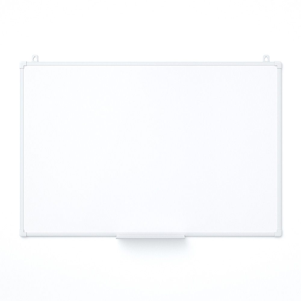 PLUS 壁掛けホワイトボード 幅90.6×高さ60.6cm 縦横変更可能 無地
