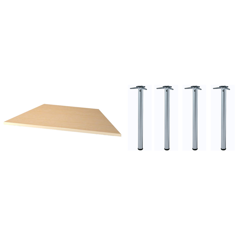 オーダーデスクDC 台形 ライトウォルナット | オーダー家具 | ガラージ