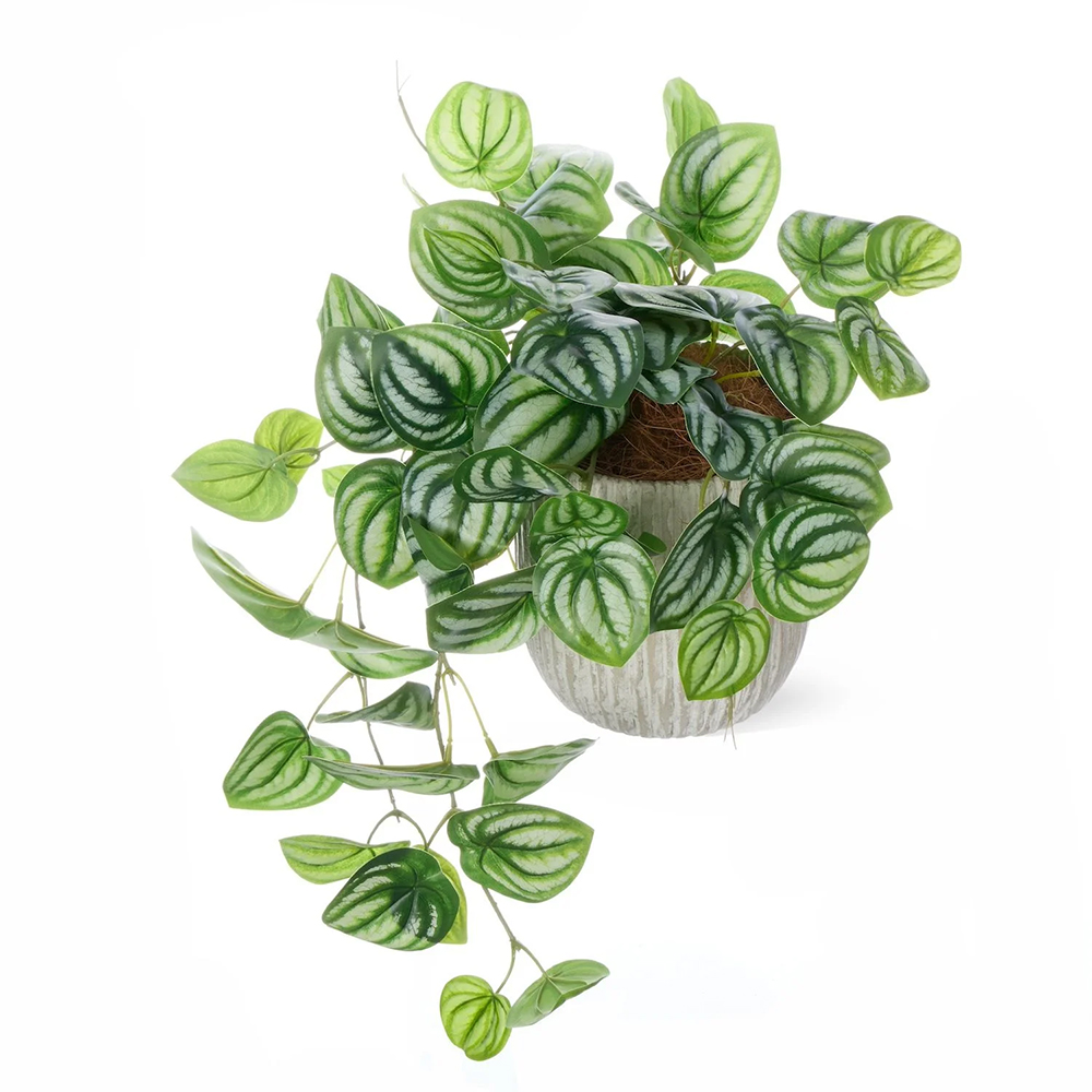 ぺぺロミア オベリスポットM フェイクグリーン 観葉植物 鉢植え 造花