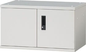 か*ん様 収納力◎ 定価5万キャビネット モノトーン W77-D47-H89収納 収納家具 スチール製書庫 収納庫 両開き保管庫 下置き