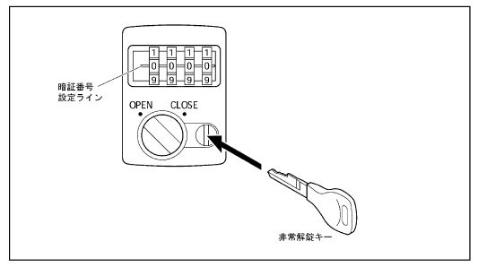 ダイヤル錠 L6専用 非常解錠キー DA-HK | 商品詳細ページtitle