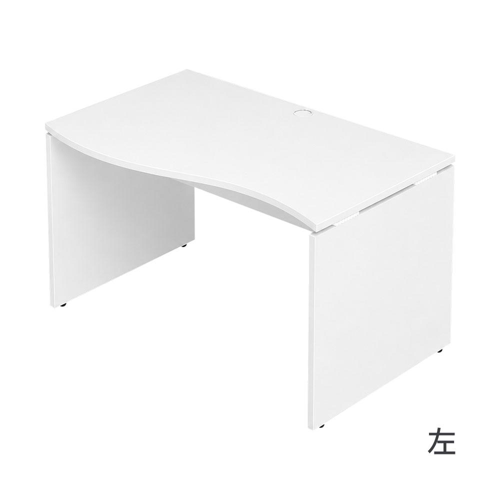 AFデスク ホワイト 波型 幅120cm 奥行76cm (オフィスデスク パソコン