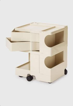 サイドワゴン オフィスワゴン イタリア製 ボビーワゴン 2段2t 幅43 奥行42 高さ52 5cm の通販 ワゴン デスク周辺用品 ガラージ Garage