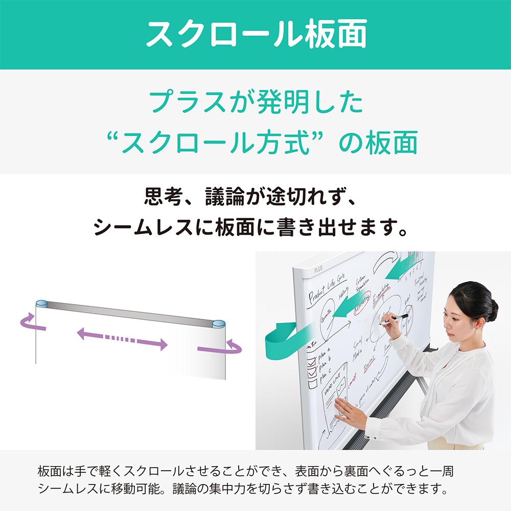 PLUS CreativeBoard CB+ T字脚タイプ 板面幅160×高さ90cm