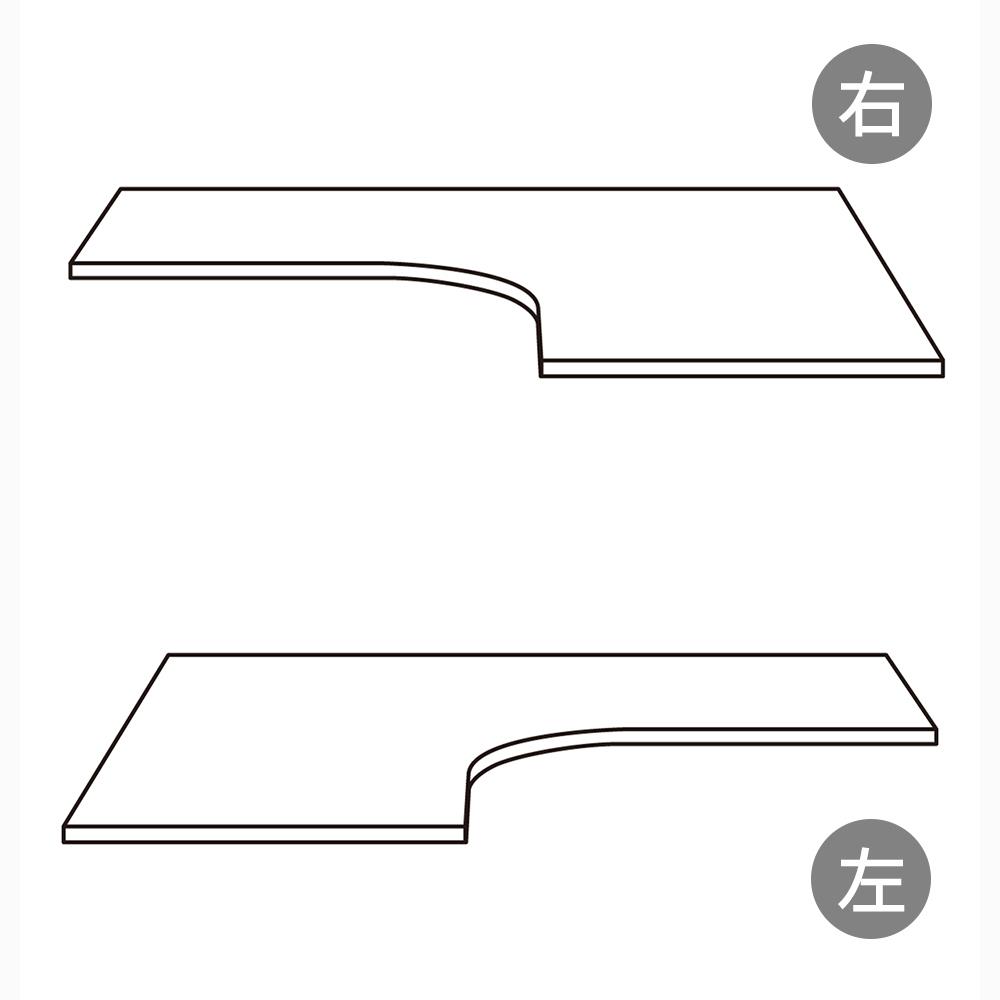 カスタマイズデスク L字型天板 パネル脚 ホワイト