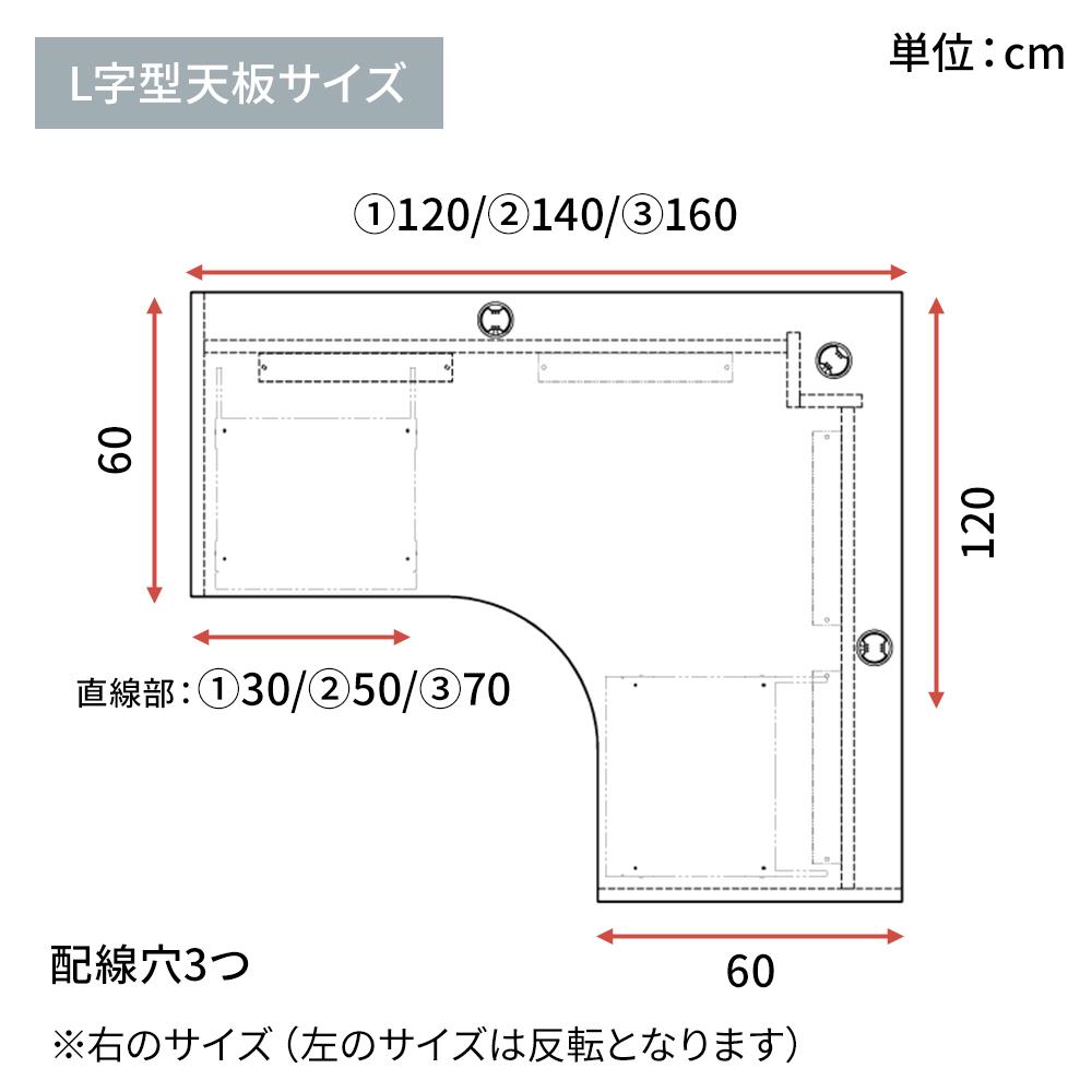 カスタマイズデスク L字型天板 パネル脚 ホワイト