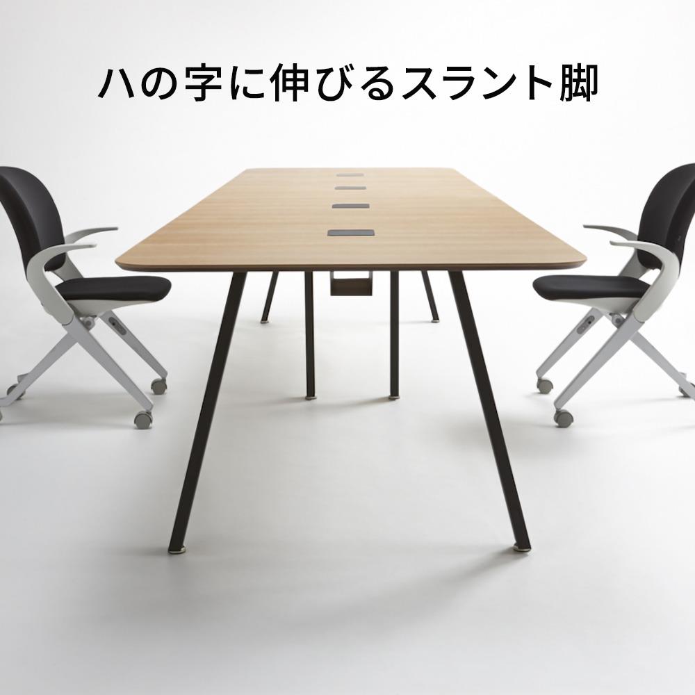 オフィス家具通販のオフィスコム法人様限定 会議テーブルセット 6人用 テーブル チェア 会議テーブル 3000×1200 革張りチェア 可動肘付き  レクアス 6脚セット 超人気