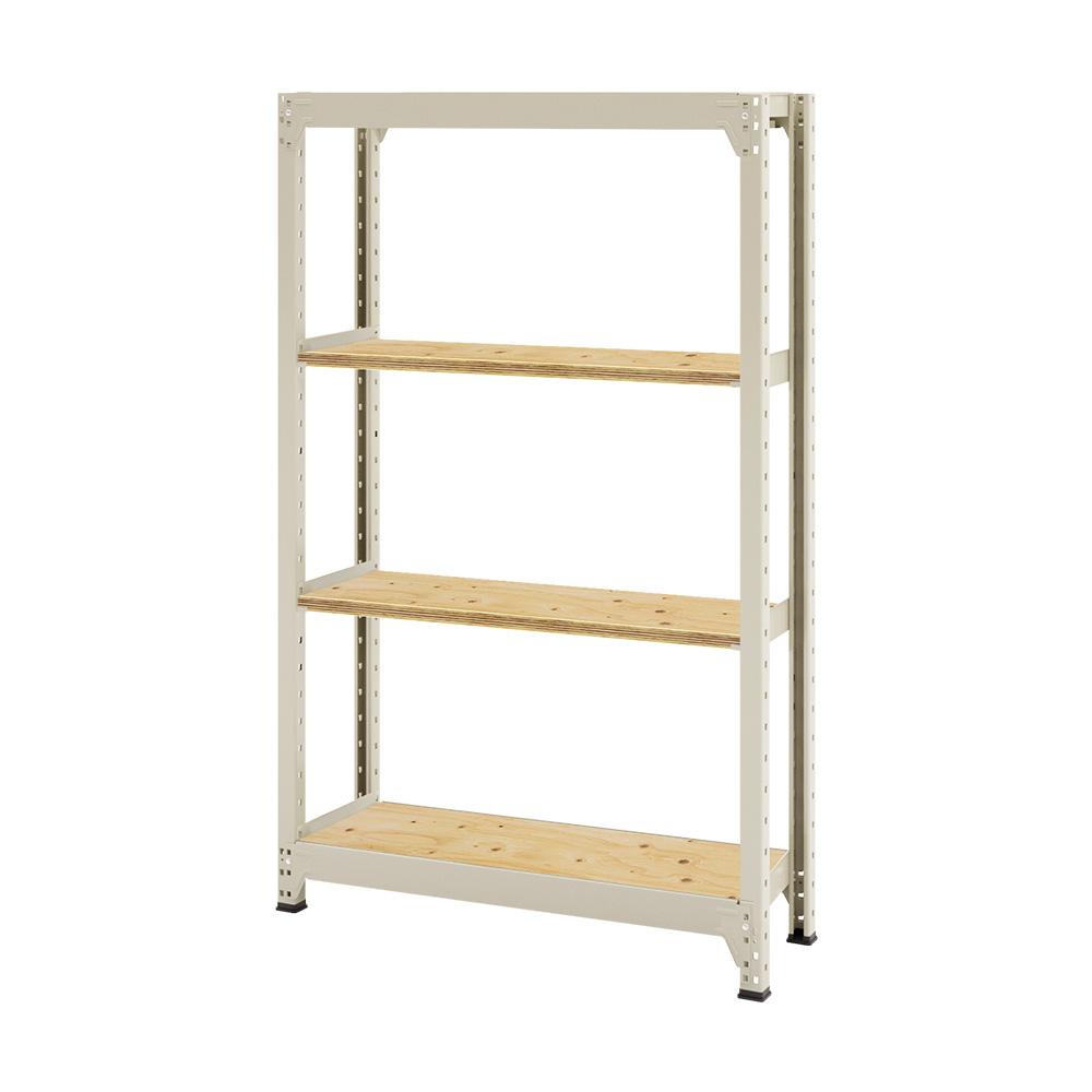 連結ラックFS 本体 木製棚 4段タイプ 幅93×奥行30.2×高さ149.7cm