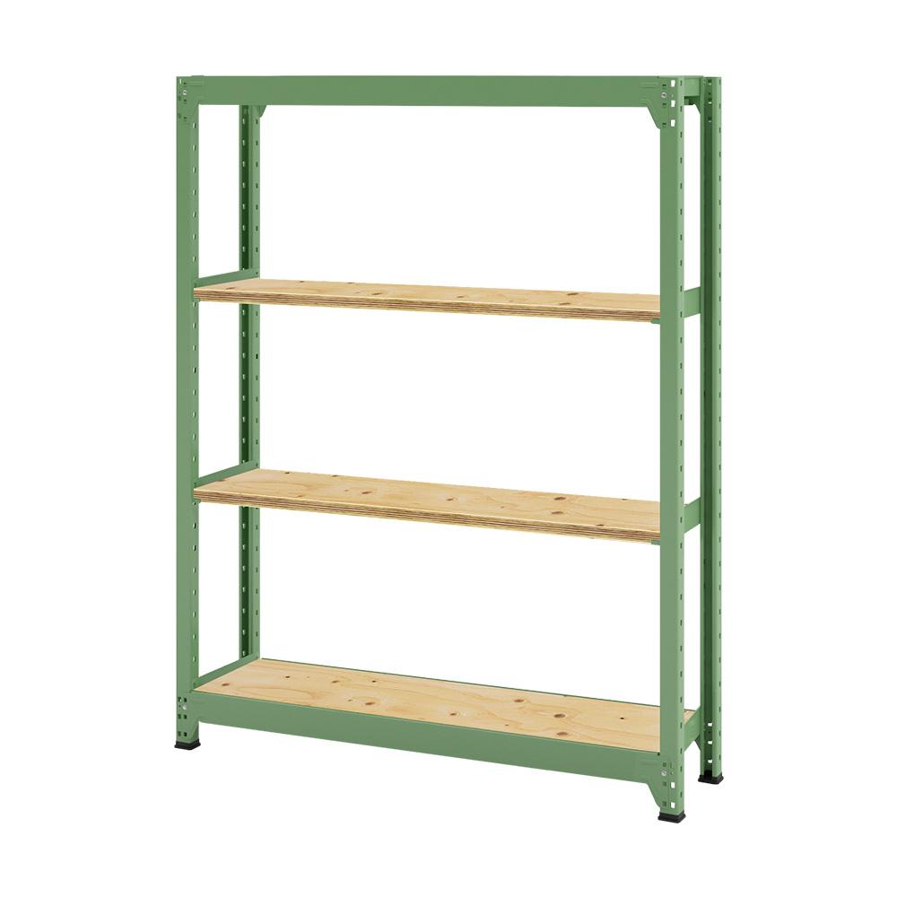 連結ラックFS 本体 木製棚 4段タイプ 幅123×奥行30.2×高さ149.7cm