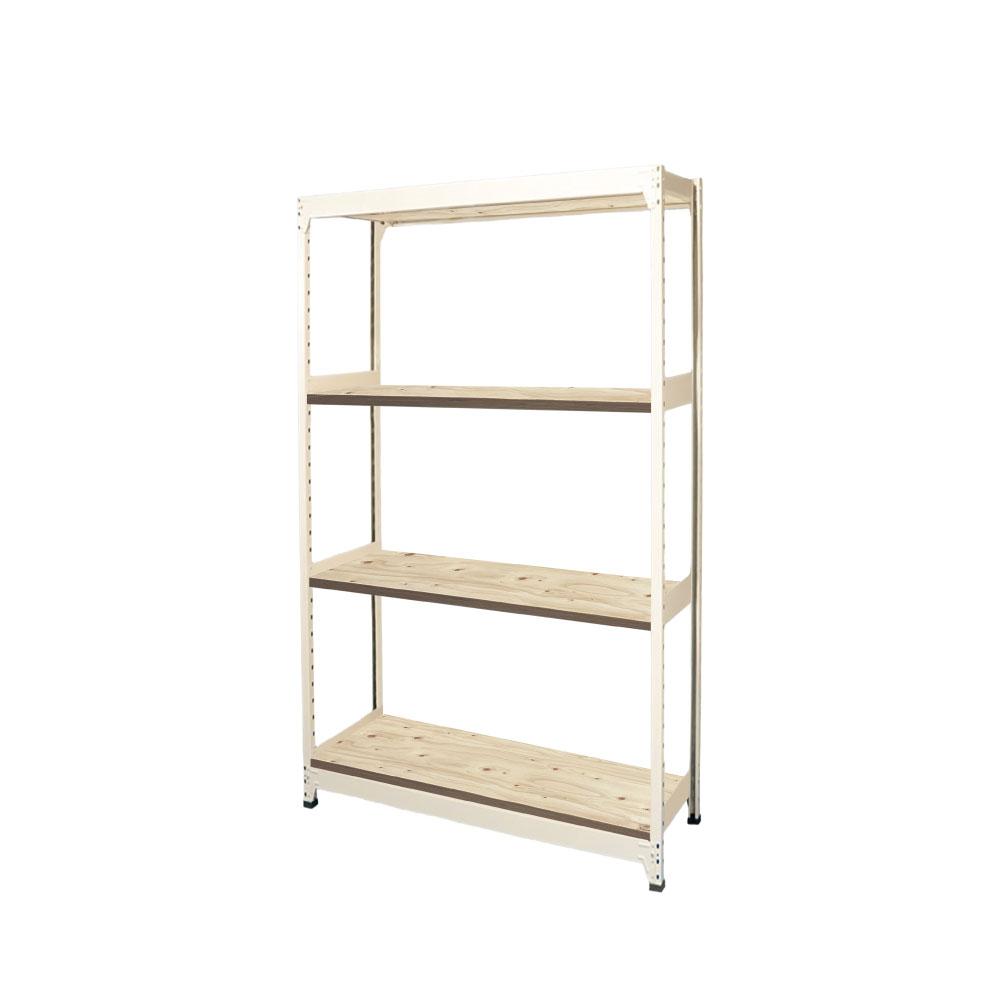連結ラックFS 本体 木製棚 4段タイプ 幅90×奥行30×高さ180cm