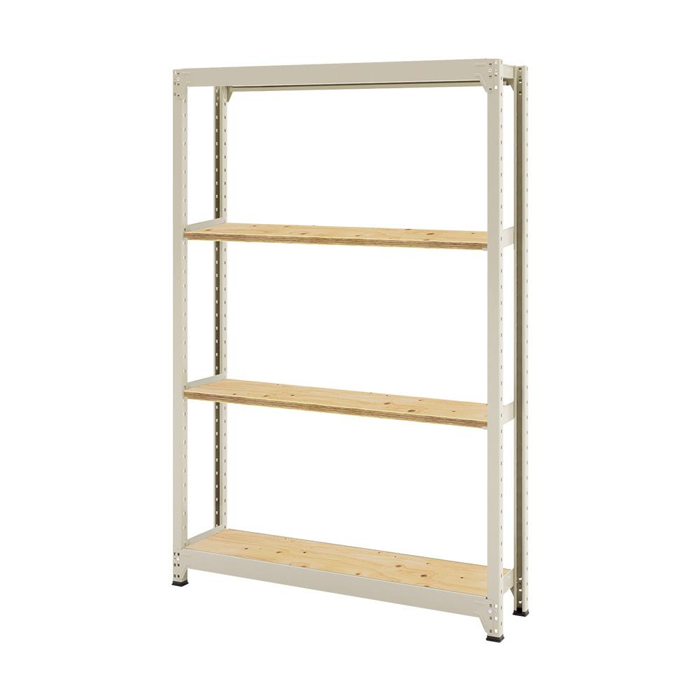 連結ラックFS 本体 木製棚 4段タイプ 幅123×奥行30.2×高さ179.7cm
