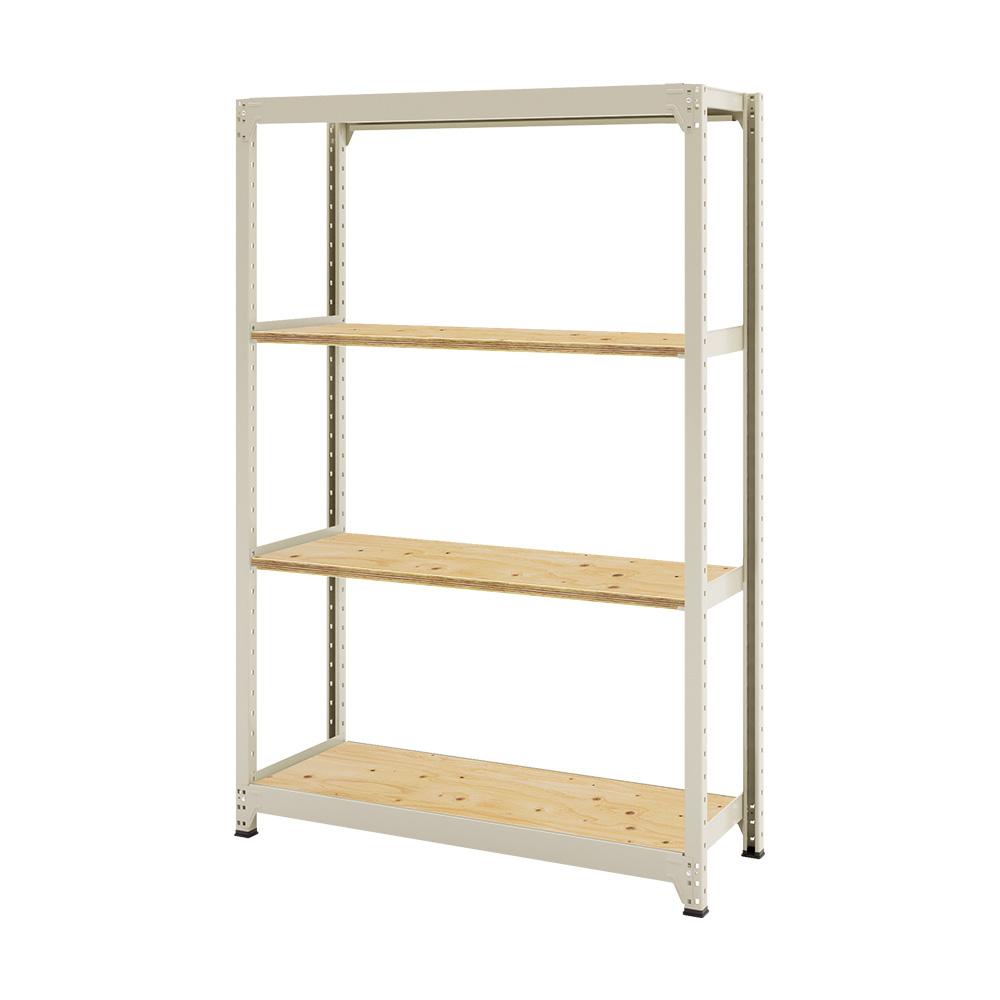 連結ラックFS 本体 木製棚 4段タイプ 幅123×奥行45.2×高さ179.7cm