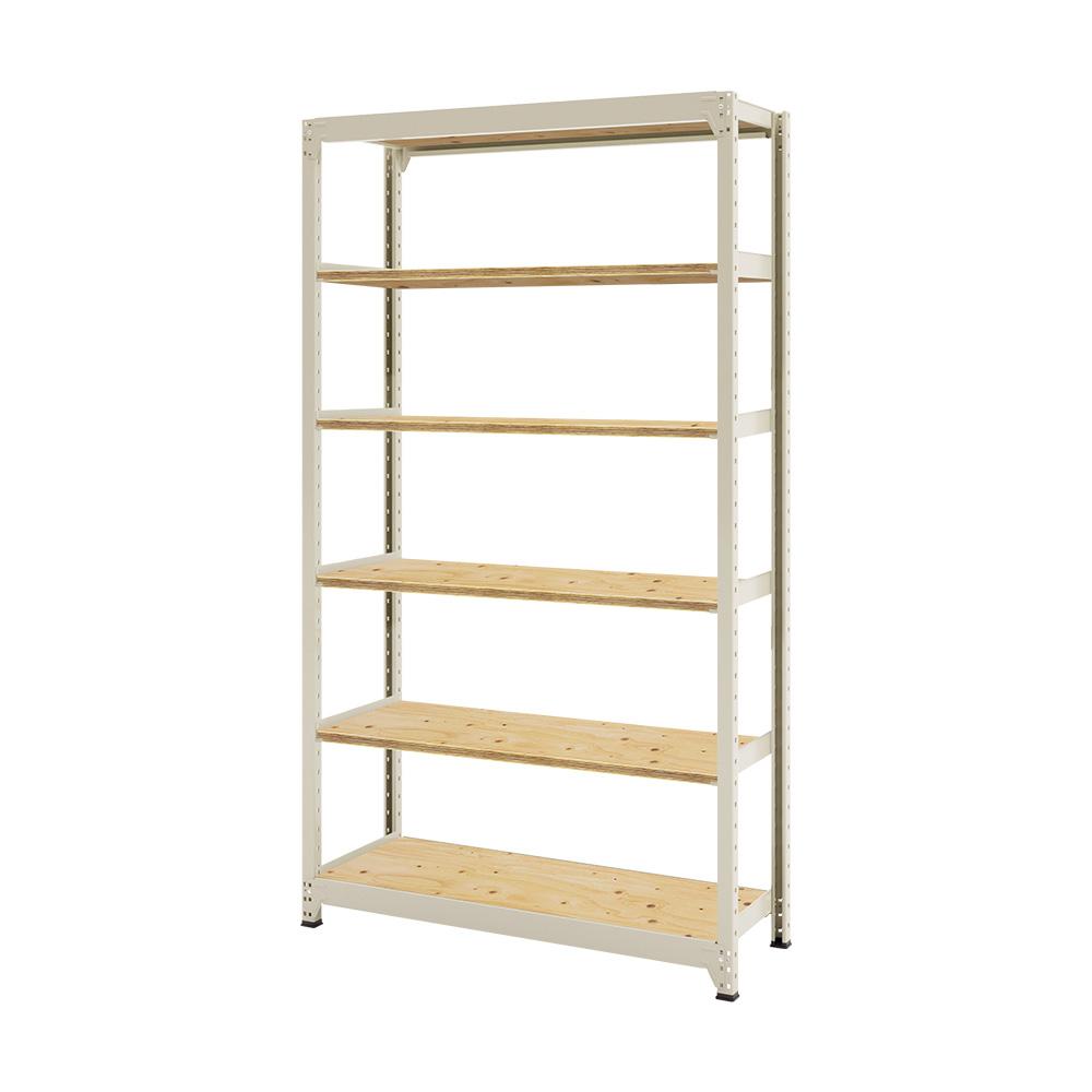 連結ラックFS 本体 木製棚 6段タイプ 幅123×奥行45.2×高さ209.7cm