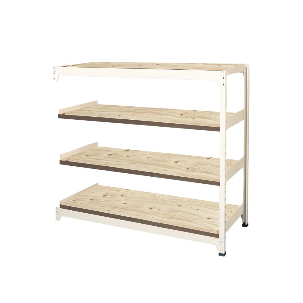 連結ラックFS 増設用 木製棚 4段タイプ 幅120×奥行45×高さ120cm