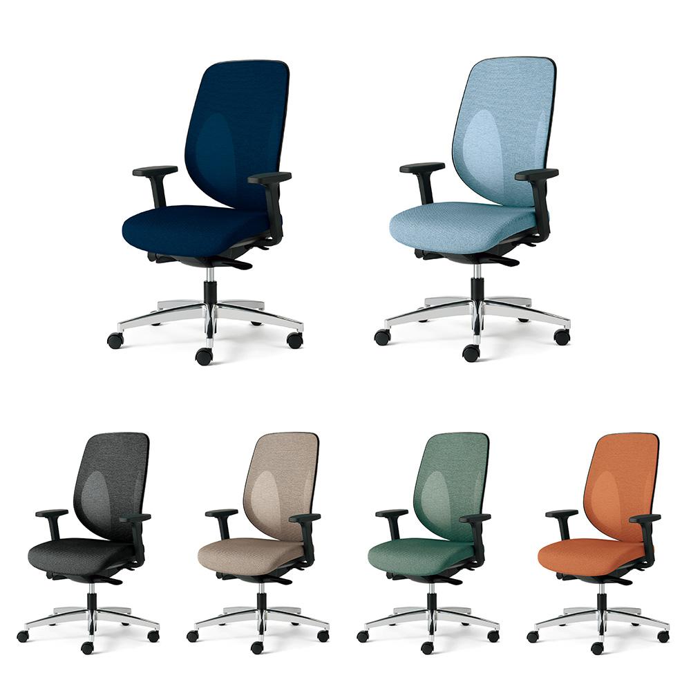 giroflex ジロフレックス 353 チェア 肘付き/アルミ脚 背座同色タイプ