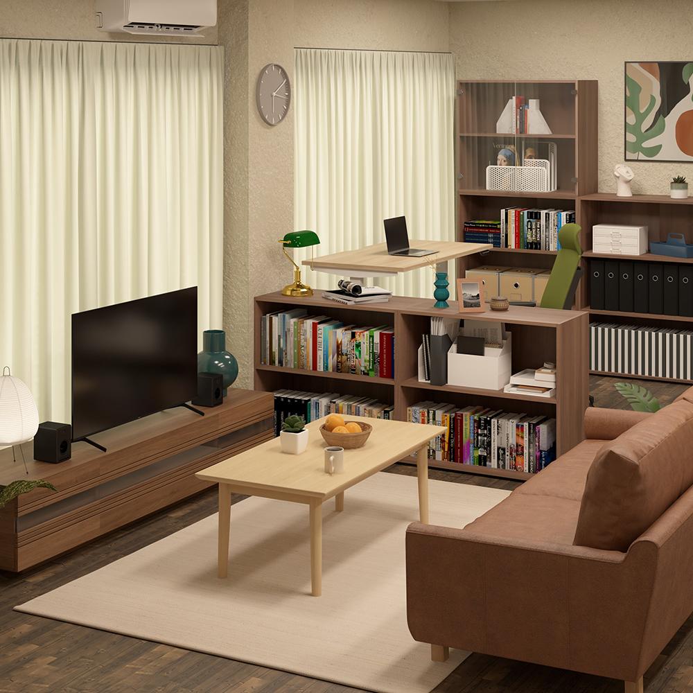 GS1 天然木オーク ソファーテーブル 高さ44cm (エントランス ローテーブル)