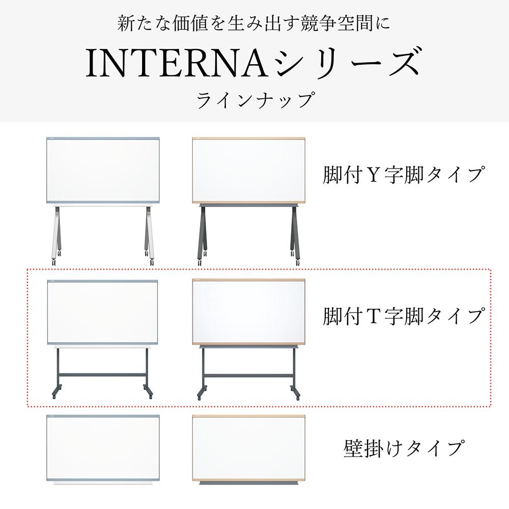 PLUS インテルナ T字脚タイプ 板面幅160×高さ90cm (ホワイトボード)