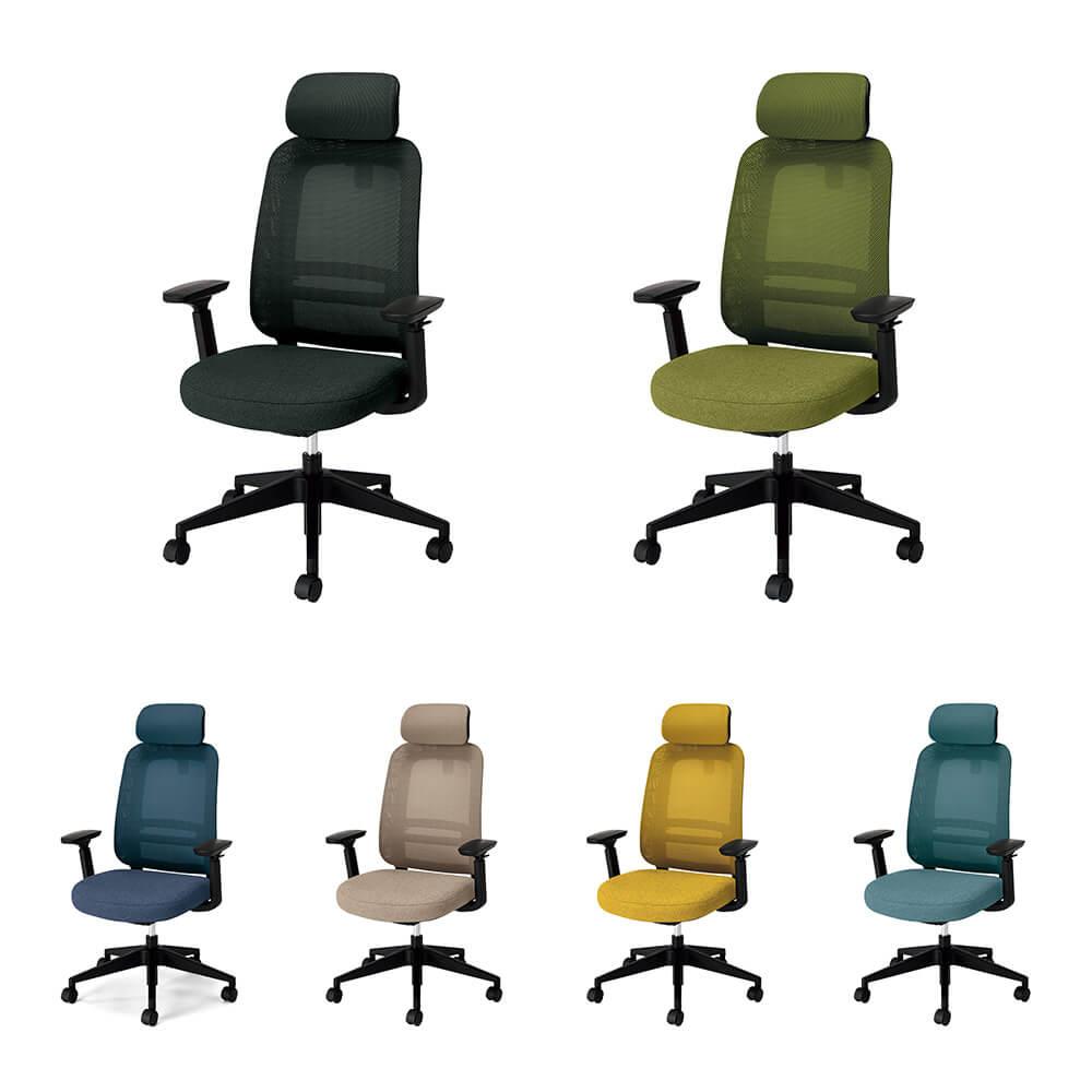 PLUS mari メッシュチェア アジャスト肘/ヘッドレスト付き マリチェア