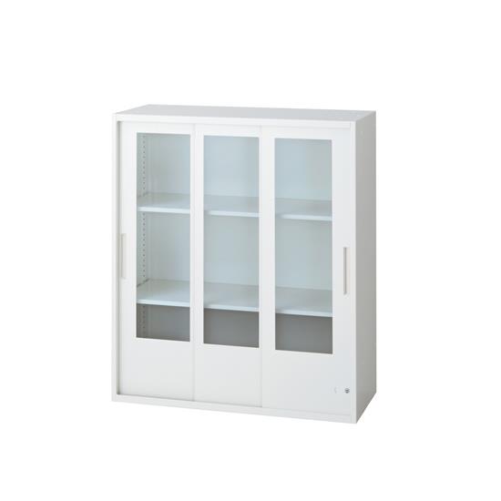 L6 3枚引き違いガラス保管庫 L6-A105SGN-C