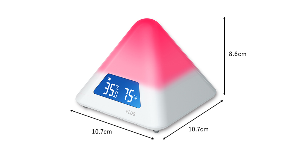 PLUS ピラミッド型 温湿度アラーム (熱中症対策 換気 温度 湿度)9