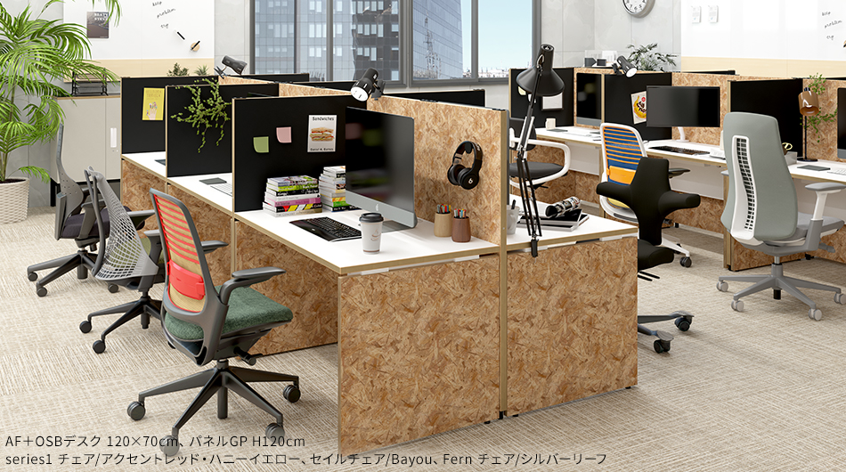 AFデスク OSB脚タイプ 幅100×奥行60×高さ70cm (オフィス パネル脚)5