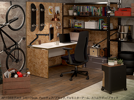 AFデスク OSB脚タイプ 幅100×奥行60×高さ70cm (オフィス パネル脚)3
