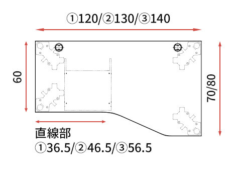 カスタマイズデスク ラウンド型天板 ミディアムウッド スチール脚10