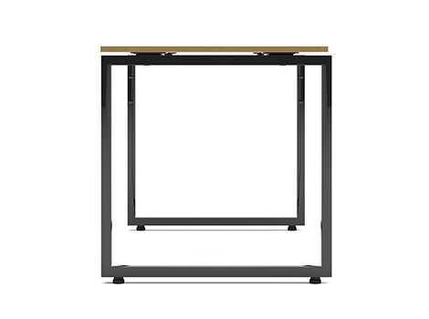 カスタマイズデスク 長方形天板 ホワイト スチール脚5