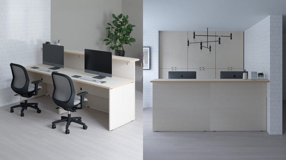 fantoni/ファントーニ カウンターデスク 受付 幅120 奥行89.4 高さ110cm2