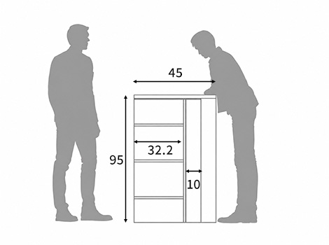 fantoni/ファントーニ ハイカウンター 受付カウンター 幅120 奥行45 高さ95cm5