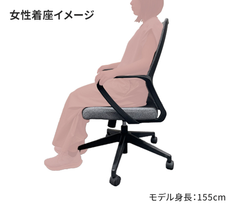 PLUS GZチェア 肘付き (プラス オフィスチェア メッシュチェア)14