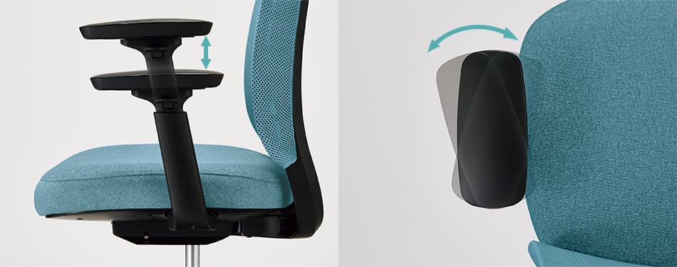 PLUS mari メッシュチェア アジャスト肘/ヘッドレスト付き マリチェア6