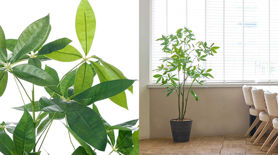 パキラ 高さ160cm (フェイクグリーン 観葉植物 オフィスグリーン プランター インテリア)1