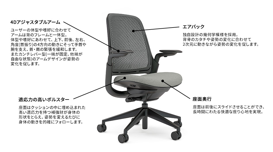 Steelcase × Garage Series1 チェア エアバックタイプ2