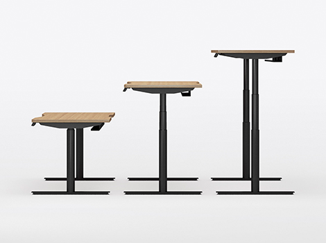PLUS ワークモード 電動昇降テーブルA 幅200×奥行100×高さ65〜130cm3
