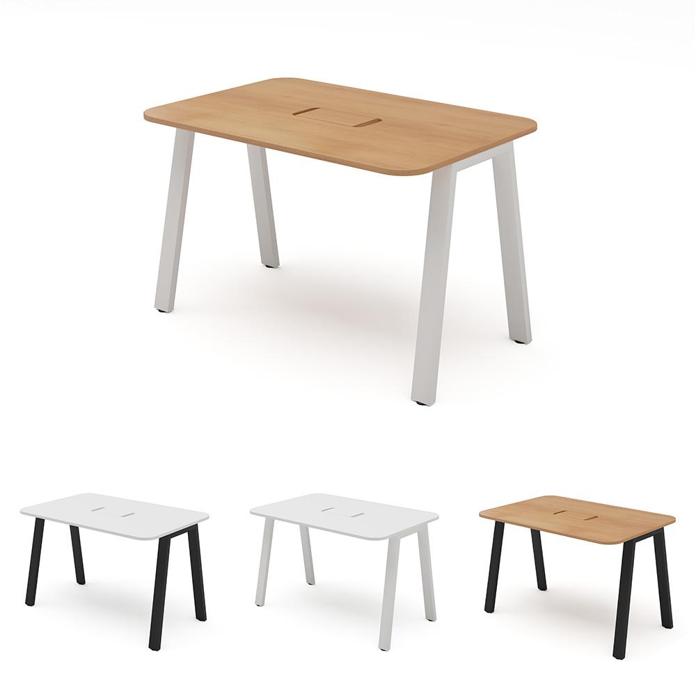 MRテーブル スタンダード天板 幅120×奥行80×高さ72cm 配線収納付き(角Rタイプ)