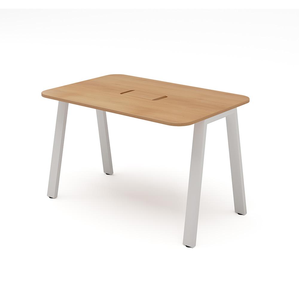 MRテーブル スタンダード天板 幅120×奥行80×高さ72cm 配線収納付き(角Rタイプ)