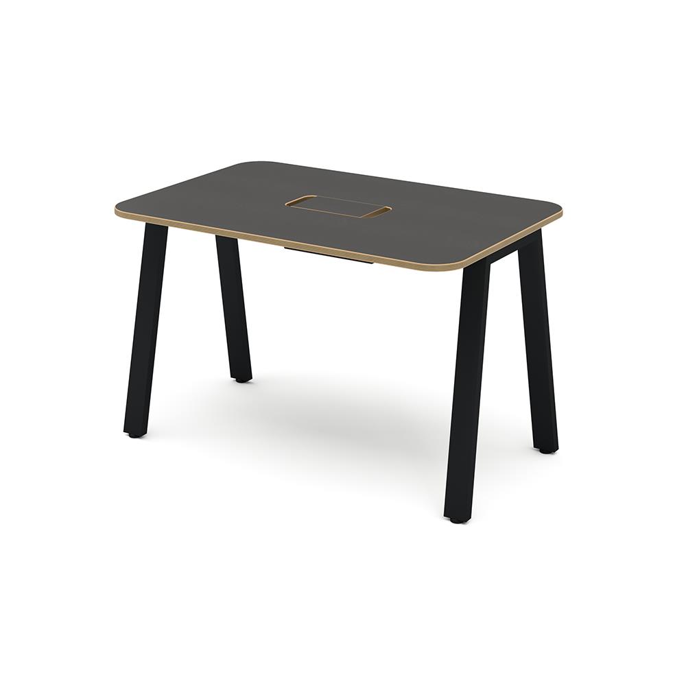 MRテーブル 抗菌・指紋レス天板 幅120×奥行80×高さ72.2cm 配線収納付き(角Rタイプ)
