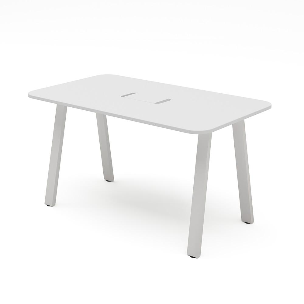 MRテーブル スタンダード天板 幅140×奥行80×高さ72cm 配線収納付き(角Rタイプ)