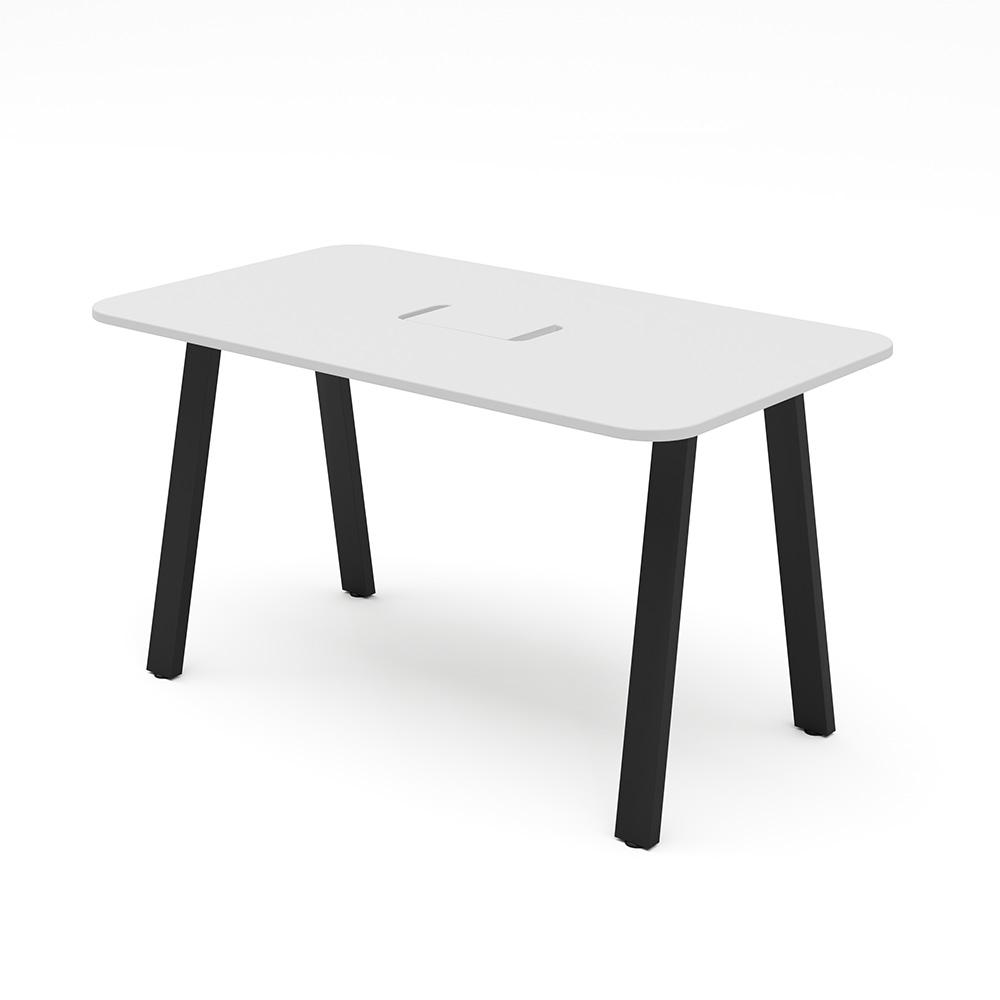 MRテーブル スタンダード天板 幅140×奥行80×高さ72cm 配線収納付き(角Rタイプ)