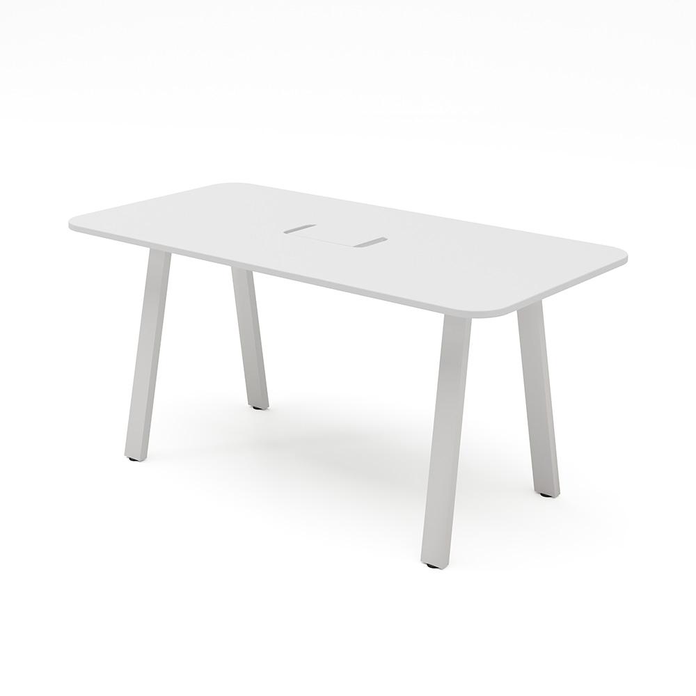 MRテーブル スタンダード天板 幅160×奥行80×高さ72cm 配線収納付き(角Rタイプ)