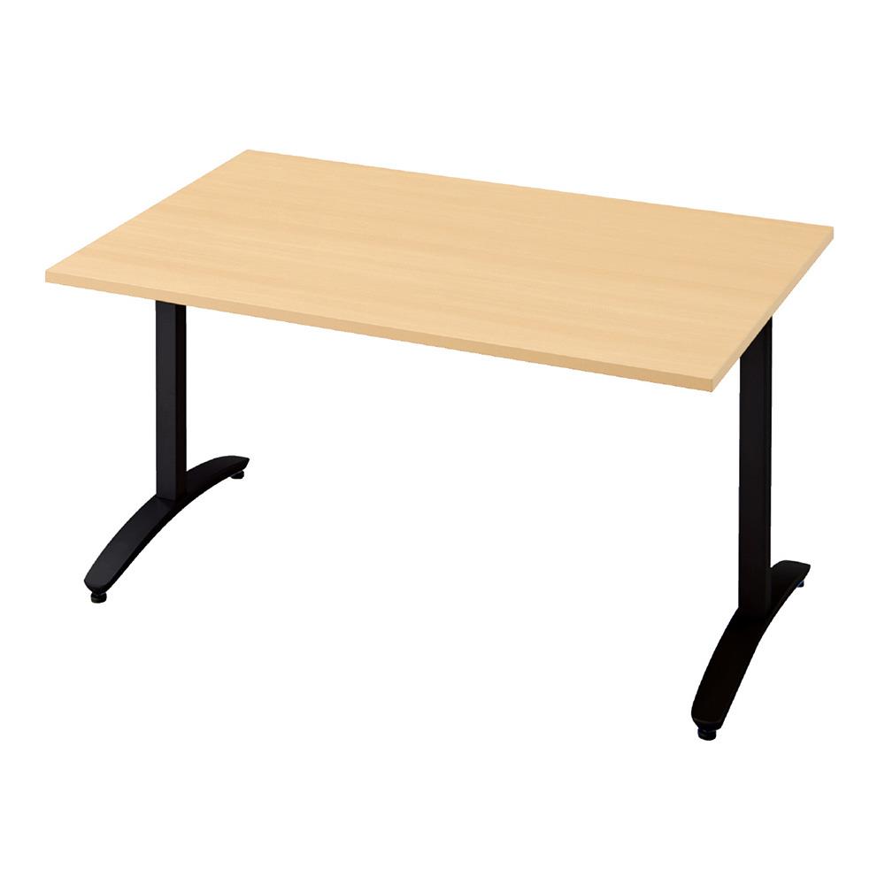 ロンナ ブラックT字脚 長方形 幅120×奥行90cm 配線口なし 会議テーブル