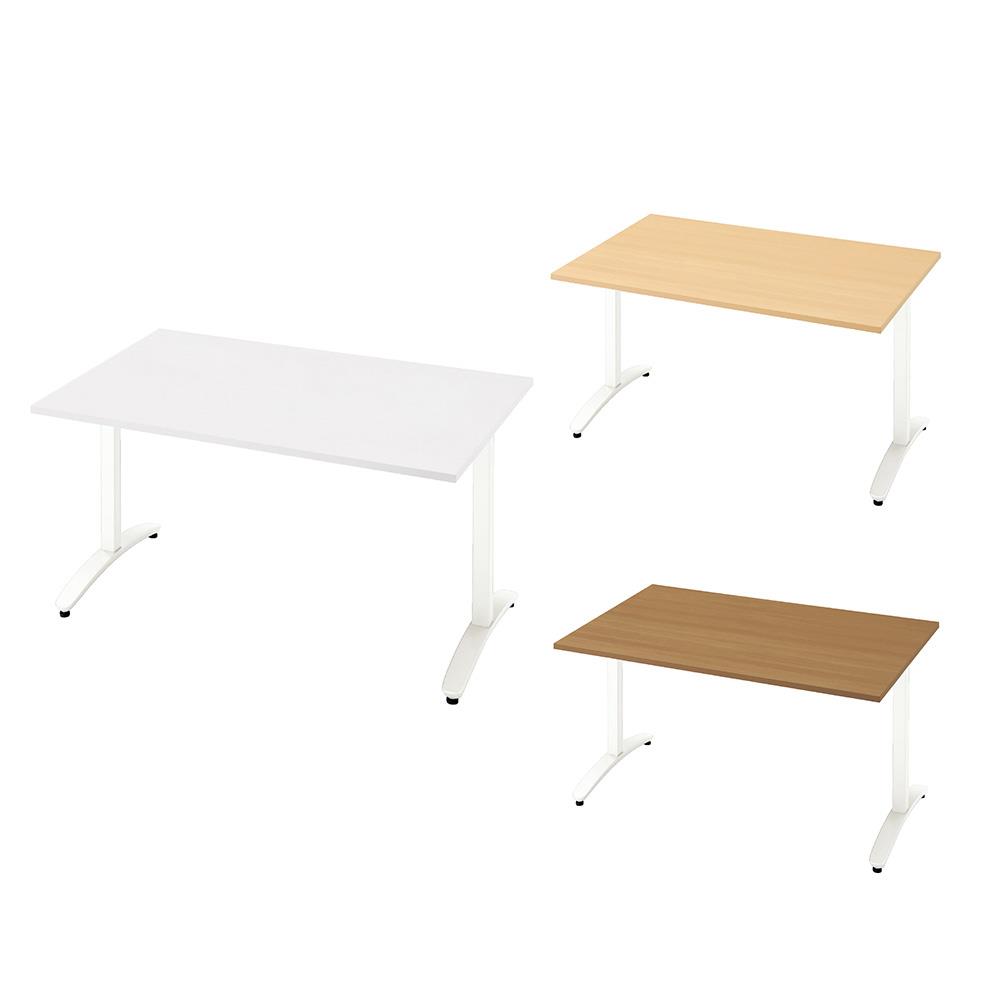 ロンナ ホワイトT字脚 長方形 幅120×奥行90cm 配線口なし 会議テーブル